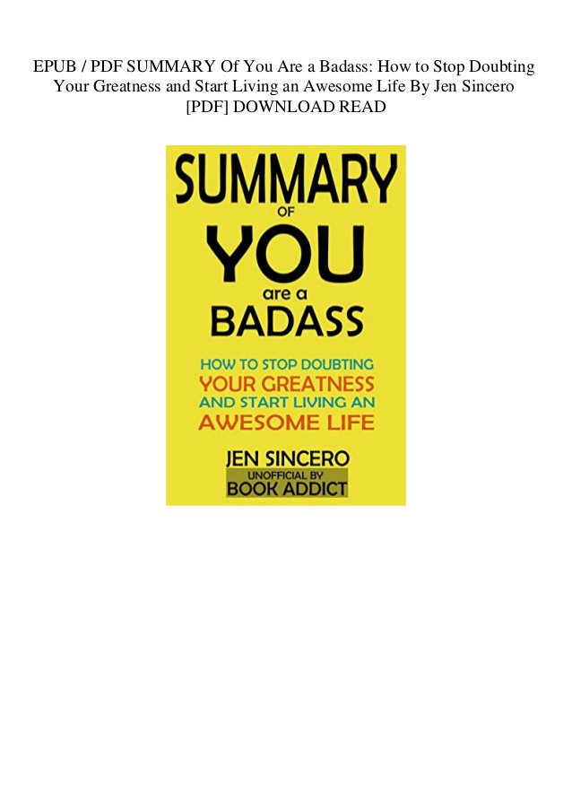You are a badass free ebook download